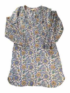 Boden Women’s 100% Linen Tunic Dress In Floral Print Size 6R